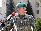 Brigadekommandant Horst Hofer bei seiner Rede.
