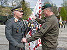 Generalleutnant Franz Reißner, r., mit Generalstabschef Robert Brieger.