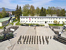 Der militärische Festakt fand am Antreteplatz des Pionierbataillons 2 in der Schwarzenberg-Kaserne statt.