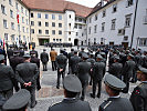 Vorstellung der neuen Offiziere und Unteroffiziere im Grazer Burghof.