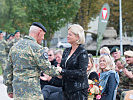 Ministerin Tanner dankte dem bisherigen Kommandanten, Oberst Claus Amon.