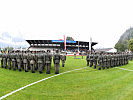 Im Bludenzer Stadion Unterstein wurden 140 Soldatinnen und Soldaten aus Vorarlberg und Tirol angelobt.