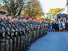 Feierliche Angelobung von Grundwehrdienern der Fernmeldetruppe und der Luftraumüberwachung.