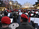 Blick von der Gardemusik Richtung Burgtheater.