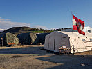 Die österreichische Basis im internationalen UNO-Camp in der Türkei.