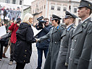 Verteidigungsministerin Tanner beim "Tag der Wachtmeister" in Enns.