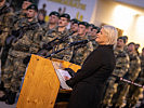 Klaudia Tanner: "Unsere Grundwehrdiener übernehmen mit dem Gelöbnis Verantwortung für sich und das Bundesheer und sind damit die Basis unseres Heeres."