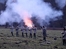 Die Weihnachstschützen St. Leonhard beim abfeuern des Reihenfeuer.