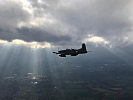 Eine Pilatus PC-7 bei der Übung "Hammer Down".