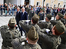 Soldaten des Radarbataillons in der Ehrenkompanie.