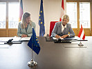 Sky Shield: Verteidigungsministerin Klaudia Tanner unterzeichnete die Kooperationsvereinbarung.