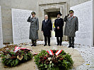 Gedenken an die gefallenen jüdischen Soldaten in Anwesenheit von Oberrabbiner Hofmeister.
