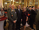 v.l.n.r der Leiter der Direktion 1, Generalleutnant Martin Dorfer, Generalsekret&auml;r Arnold Kammel und Sektionschefin Elisabeth Keckeis beim Neujahrsempfang der OG Wien.
