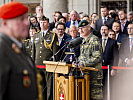 Brigadier Habersatter w&auml;hrend seiner Rede.