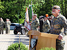 Brigadekommandant, Brigadier Horst Hofer, bei seiner Rede