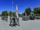 Die Ehrenformation beim Ausmarsch