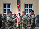 Standarten&uuml;bergabe beim F&uuml;hrungswechsel der 4. Panzergrenadierbrigade.