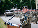 Antrittsrede des neuen Kommandanten, Brigadier Alexander H&ouml;nig.