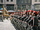 Die Ehrenkompanie der Garde nahm am milit&auml;rischen Festakt zu Ehren der Deutschmeister teil.