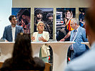 Verteidigungsministerin Klaudia Tanner, Staatssekret&auml;r Alexander Pr&ouml;ll und Abteilungsleiter Herbert Binder (vlnr).