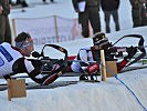 Biathlon-"Schnellschütze", Simon Eder, l., holte am Schießstand den entscheidenden Vorsprung heraus.