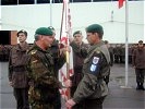 Brigadegeneral Langheld übergibt das Kommando über die Task Force DULJE an Oberstleutnant Ernst Konzett.