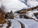 Motorisierte Patrouille mit dem Pandurpanzer.