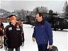 Heinz Kinigadner (rechts) mit Andreas Goldberger beim heutigen Großereignis in Kitzbühel.