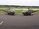 Vom Flugplatz in Punitz aus überwachte der Helikopter die Grenze.