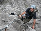 Das Kaderpersonal des Bataillons bei einer Tour im Gebirge.