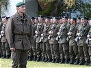 Der Kommandant der ausgerückten Truppe: Major Manfred Spari.