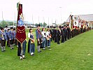 die Musikkapelle Eugendorf und Abordnungen der Flachgauer Kameradschaften erwiesen den Rekruten die Ehre.