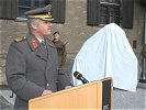 Der Militärkommandant hält im Auftrag von Minister Platter die Festansprache.