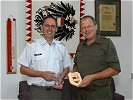 Brigadier Anton Oschep (l.) und Oberst Heinz Hufler blicken auf eine gute Zusammenarbeit zurück.