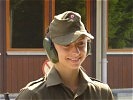 An das militärische Training hat sich die Vorarlbergerin schnell gewöhnt, 'im Endeffekt hat die Ausbildung sogar Spaß gemacht'.