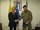 Generalmajor Pucher (l.) und EUFOR-Kommandant Generalmajor Castagnotto.