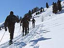 Eine Patrouille beim Fellanstieg