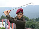 Rekrut Johannes Steiner am Golfplatz: Schlagkraft und die richtige Technik...