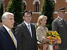 Jubilar Helmut Zilk, Verteidigungsminister Norbert Darabos, Dagmar Koller und General Roland Ertl (v.l.n.r.)