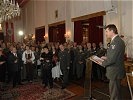 Militärkommandant Brigadier Reiszner bei seiner Ansprache.