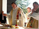 Abt Henckel Donnersmarck zelebrierte mit Militärdekan Longin den Festgottesdienst.