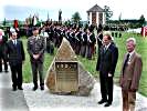 Der neue Gedenkstein am Kriegerfriedhof.