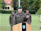 General Roland Ertl verabschiedet in seiner Rede das 3. Kontingent von EUFOR/ALTHEA.