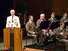 Der Salzburger Militärkommandant, Brigadier Karl Berktold, bei seinen Begrüßungsworten.