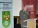 Militärkommandant Spath bedankte sich bei der Militärmusik und den Sponsoren für das soziale Engagement.