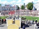 Militärmusiken aus sieben Ländern spielten gemeinsam auf dem Rathausplatz.