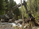 Auch schwere Geräte brachte das Bundesheer zum Einsatz.