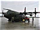 ... und wird in die C-130 'Hercules' verladen.
