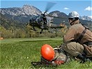 ...sondern auch die altbewährte Alouette III aus Aigen.