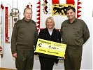 V.l.: Oberst Heinz Hufler, Heidi Janik, Oberstleutnant Ernst Herzog.